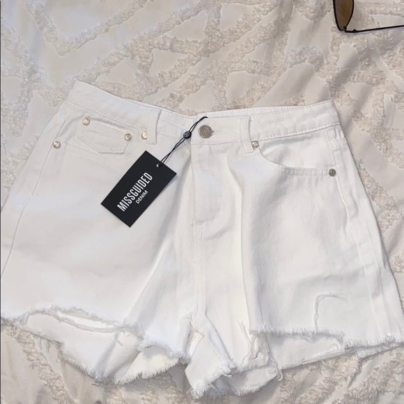 White Jean Shorts - Picture 2 of 3